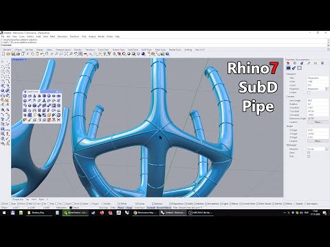 Видео: Rhinoceros 7 новые инструменты SubD (Pipe) #1