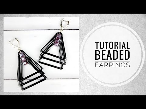 Видео: #МК - Стильные геометрические серьги | #Tutorial - Stylish geometric earrings