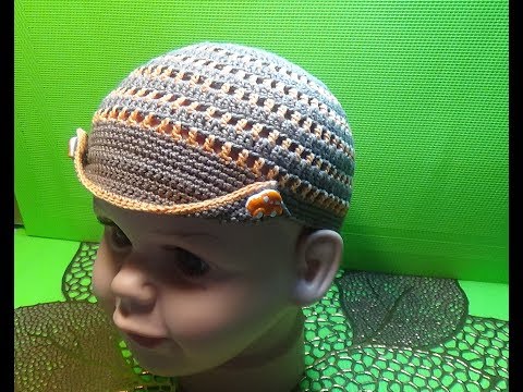 Видео: Вязание крючком кепка для мальчика #165