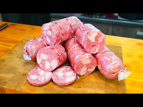 Видео: Домашняя Колбаса в пакете из любого мяса Без коптильни в духовке или кастрюле