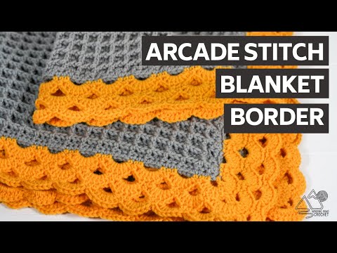 Видео: Учебное пособие по вязанию крючком аркадного узора «кайма одеяла»