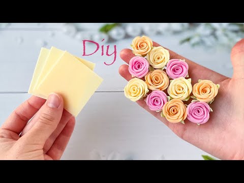 Видео: Розочки из фоамирана Простой способ Без шаблона За 5 минут DIY Rose Flower Foam Paper / Flores foamy