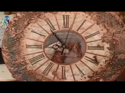 Видео: Декупаж часов объемным декором, имитируя металлическую поверхность. Мастер класс. Наташа Фохтина
