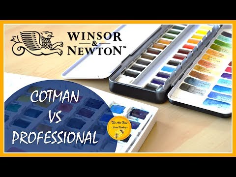 Видео: 🎨COTMAN vs PROFESSIONAL - СРАВНЕНИЕ и ОБЗОР акварели WINSOR & NEWTON (2018)