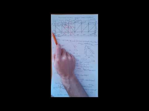 Видео: Ферма. Определение усилий в стержнях фермы с помощью линий влияния