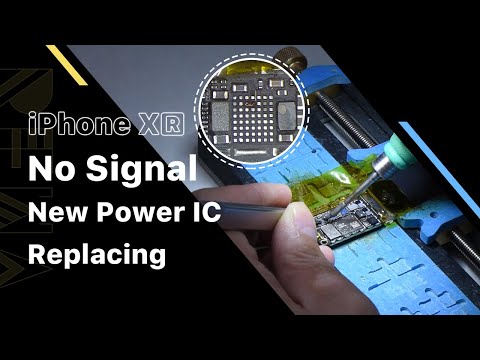 Видео: Устранение проблемы отсутствия сигнала на iPhone XR — замена микросхемы питания и соединительного...