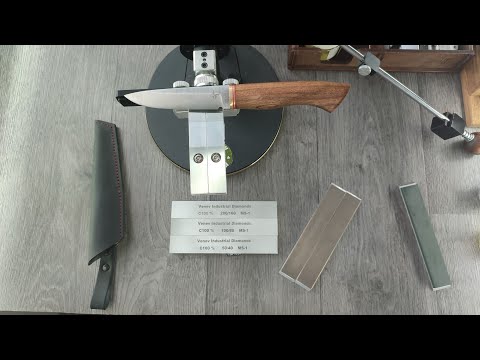 Видео: Веневские алмазы на МС1. Заточка ножа "Тролльскуг" Виталия Салмина. Яшма+Люксор. TSPROF K03 Pro
