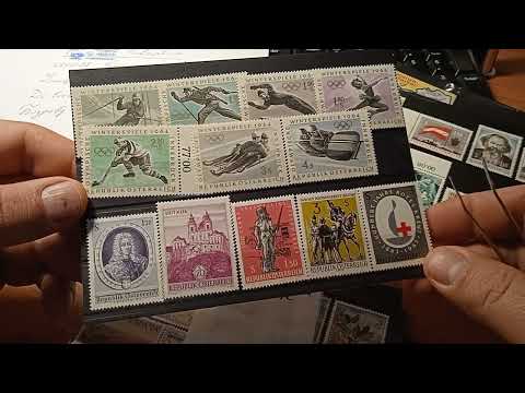 Видео: Смотрим марки Австрии и Испании. Филателия марки хобби stamp philately hobby