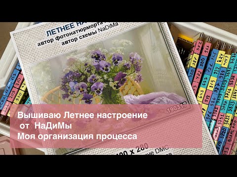 Видео: Вышиваю Летнее настроение от NaDiMa. Первые впечатления и организация процесса