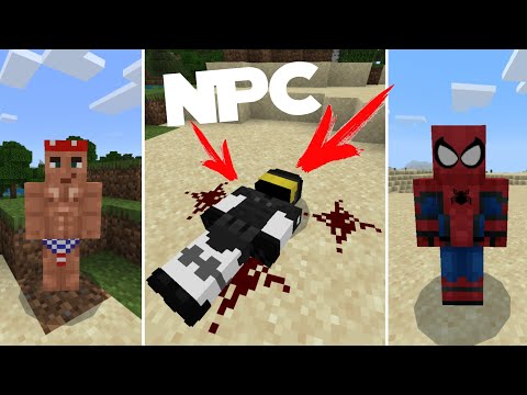 Видео: NPC В MINECRAFT PE – ОБЗОР АДДОНОВ