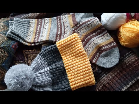 Видео: Утепляемся,  готовимся к холодам! Джемпера, носки, шапка, плед.