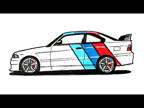 Видео: Как нарисовать машину БМВ