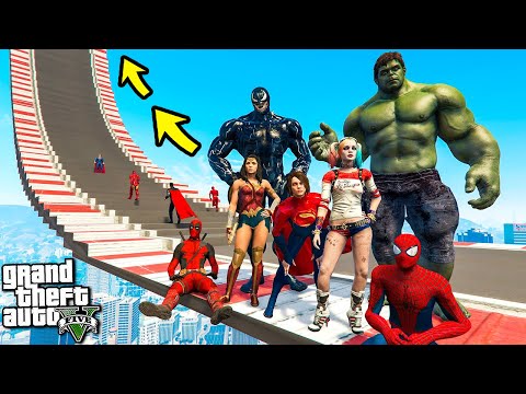 Видео: КАК ДАЛЕКО СУПЕРГЕРОИ СМОГУТ ЗАБРАТЬСЯ ПО СТУПЕНЬКАМ ЛЕСТНИЦЫ ГТА 5 МОДЫ ВИДЕО ОБЗОР МОДА GTA 5 MODS
