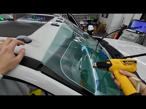 Видео: Керамическая тонировка лобового стекла от начала до конца