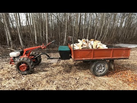 Видео: Дров ,как и денег,много не бывает. Мотоблок МТЗ 09Н.