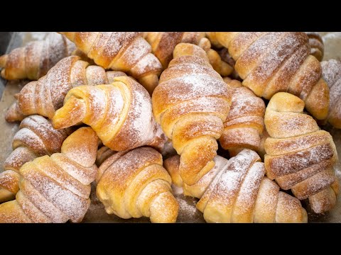 Видео: КРУАССАНЫ из дрожжевого теста | рецепт круассанов | выпечка CROISSANTS