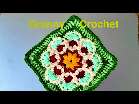 Видео: #5~ #How To #crochet a Beautiful #granny  Square~#Как #Связать #крючком  Красивый Бабушкин Квадрат.