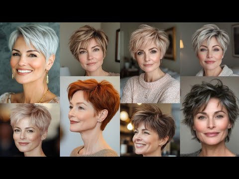 Видео: Короткая стрижка и прическа для женщин старше 60 лет / тренд 2025 года