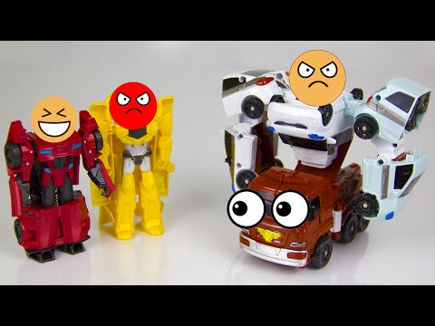 Видео: Сборник Мультиков - Сайдсвайп шутит над Тоботом Кватраном