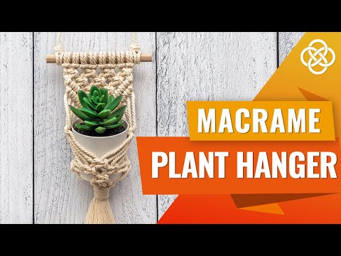Видео: Маленькое кашпо в технике макраме | DIY | Урок макраме для начинающих