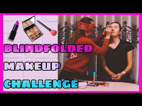 Видео: МАКИЯЖ С ЗАКРЫТЫМИ ГЛАЗАМИ | BLINDFOLDED MAKEUP CHALLENGE 