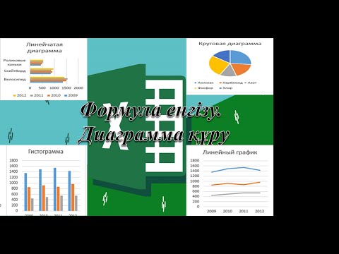 Видео: 4 минутта Excel де диаграмма құру,формула енгізу