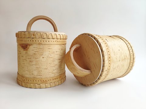 Видео: Two birch bark box - Два туеса из бересты