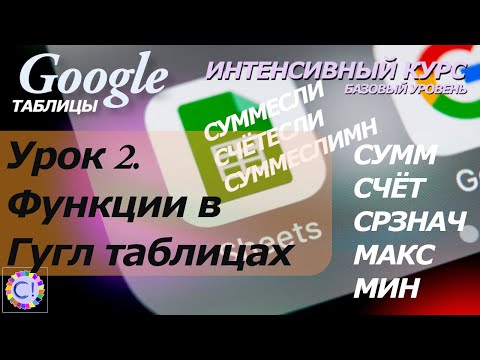 Видео: Функции в Google Таблицах. Интенсивный курс "Гугл таблицы" урок 2