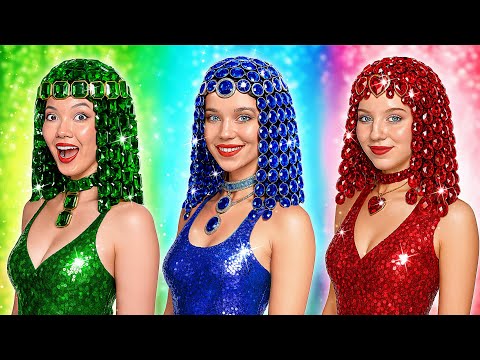 Видео: Девушка Рубин, Бриллиант и Изумруд в Школе | Сумасшедший Челлендж от Multi DO Girls