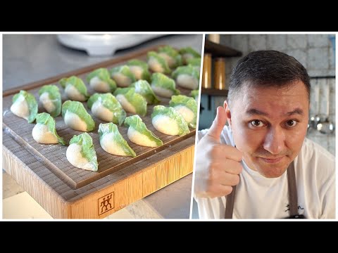 Видео: Китайские ПЕЛЬМЕНИ с Креветками и Курицей (Цзяоцзы 饺子) | Мукбанг АСМР｜Китайская Кухня Тягубя