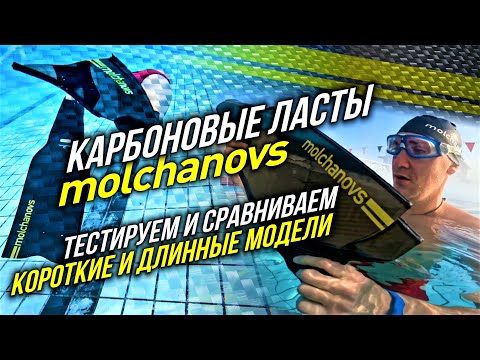 Видео: Карбоновые ласты для фридайвинга Molchanovs | Тестируем и сравниваем короткую модель с длинной