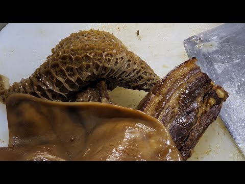 Видео: Уличная еда из маринованного гуся в Гонконге #Говяжья рулька #Свиные уши #Маринованный говяжий ру...