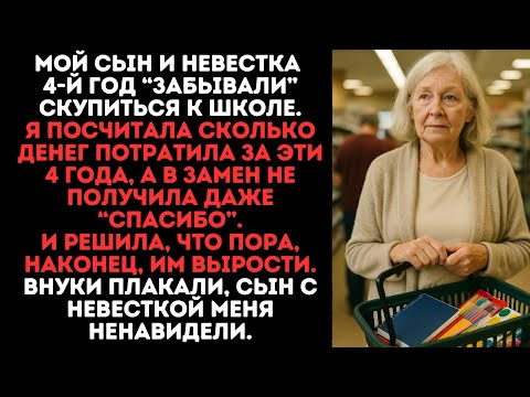 Видео: Мой сын и невестка 4-й год “забывали” скупиться к школе.Я посчитала сколько потратила за 4 года