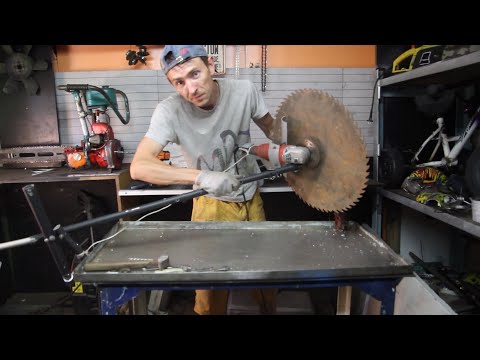 Видео: Кошу траву обычной болгаркой. Как легко расправиться с бурьяном. Простой Триммер из болгарки