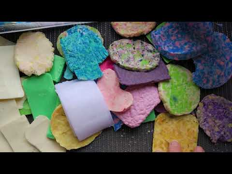 Видео: Dry Recycled Soap Pieces/Сухие пластинки из залипушек