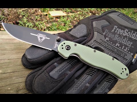 Видео: Нож Ontario Knife RAT-II D2, black,olive 8830OD_ для гурманов :)
