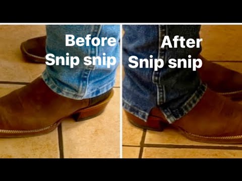 Видео: Как разрезать низ джинсов для ковбойских сапог