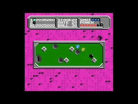 Видео: Dendy (Famicom,Nintendo,Nes) 8-bit Lunar Pool / Лунный Бассейн Stage 11-20 Прохождение