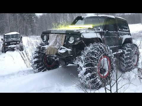 Видео: 51 КОЛЕСА КРОШАТ ЛЕД! УАЗы страдают...