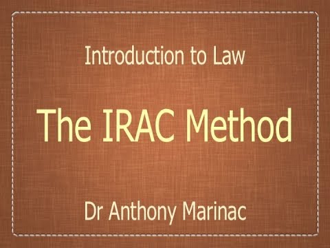 Видео: Введение в право. Видео 7: Метод IRAC