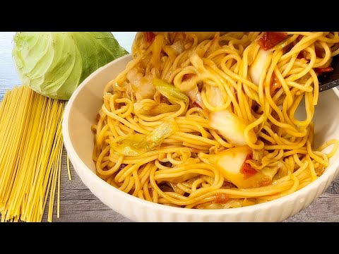 Видео: Спагетти с капустой, не ожидала, что будет так вкусно!