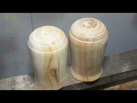 Видео: Солонка и перечница. Первый раз такое делаю на токарном станке