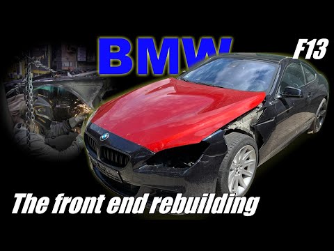 Видео: BMW F13 (6). Front end rebuilding. Ремонт переда.
