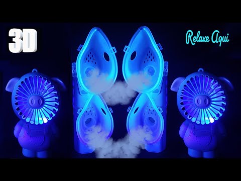 Видео: ASMR:Aerosol 3Dс четырьмя распылителями и двумя RGB-вентиляторами идеально подходит для сна и отдыха