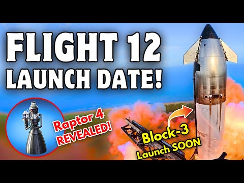 Видео: СРОЧНО! SpaceX официально объявила дату запуска Starship Flight 12, Илон представил Raptor V4