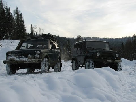 Видео: Нива и Уаз-рейд в снежные края