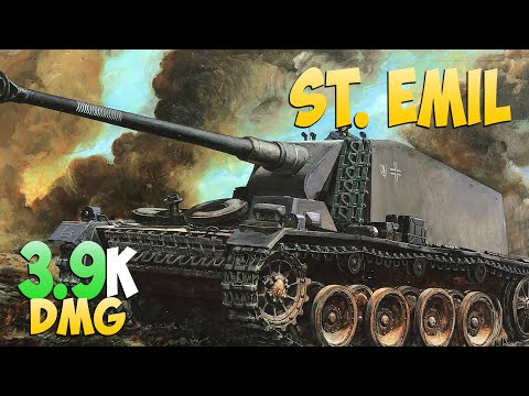 Видео: St. Emil - 3 Фрагов 3.9K Урона - Медленно! - Мир Танков