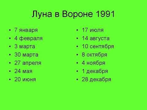 Видео: Лунный зодиак. Ворон