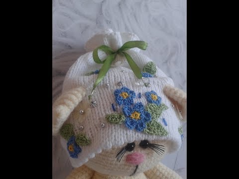 Видео: Шапочка конфетка для кошечки в стиле Тильда часть 1