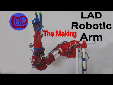 Видео: Роботизированная рука - Создание - 3D печать - 5 сервоприводов  LAD ROBOTICS